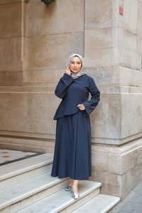 Etekli Sedef Takım Lacivert