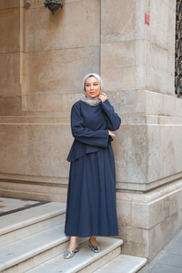 Etekli Sedef Takım Lacivert