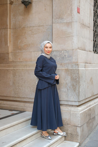 Etekli Sedef Takım Lacivert