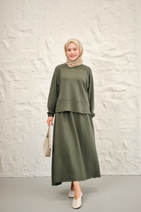 Etekli Takım Haki Yeşil