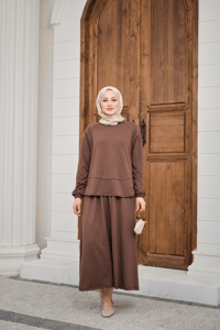 Etekli Takım Kahverengi