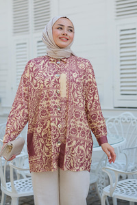 Etnik Desen Gömlek Sarı