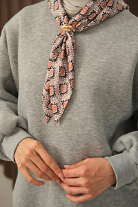 Etnik Desen İkili Takım Gri