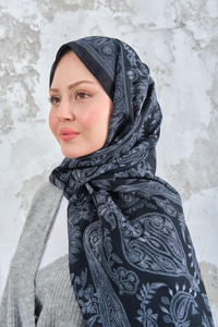 Etnik Desen Şal Antrasit