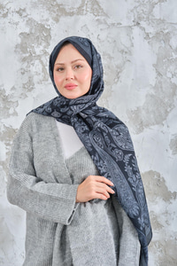 Etnik Desen Şal Antrasit