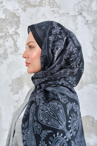 Etnik Desen Şal Antrasit