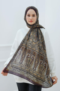 Etnik Desen Şal  Haki Yeşil