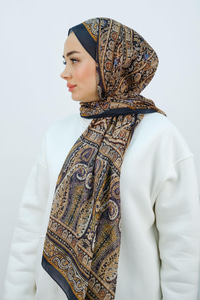 Etnik Desen Şal Hardal