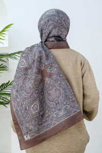 Etnik Desen Şal Kahverengi