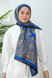 Etnik Desen Şal Mavi