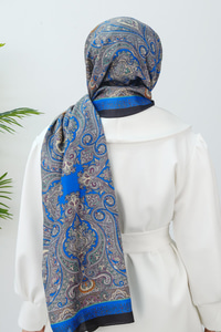 Etnik Desen Şal Mavi
