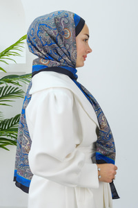 Etnik Desen Şal Mavi
