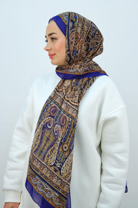 Etnik Desen Şal Mor