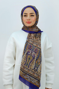 Etnik Desen Şal Mor