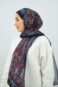 Etnik Desen Şal Petrol Yeşil