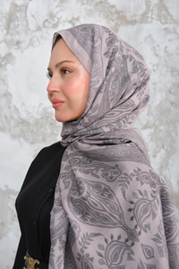 Etnik Desen Şal Vizon