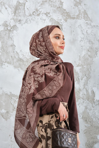 Etnik Desen Şal Yağ Yeşil