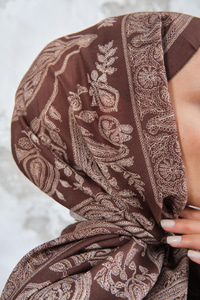 Etnik Desen Şal Yağ Yeşil