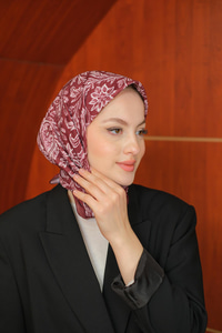 Etnik Desen Soft Şal Bordo