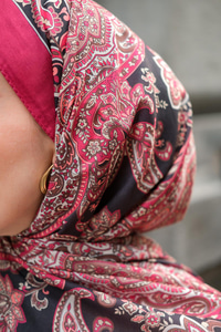 Etnik Desen Soft Şal Bordo