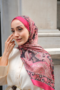 Etnik Desen Soft Şal Bordo