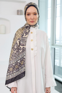 Etnik Desen Soft Şal Ekru