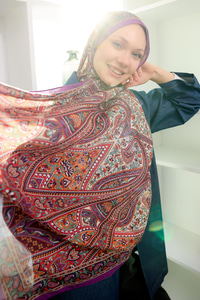 Etnik Desen Soft Şal Fuşya