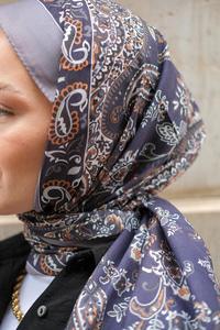 Etnik Desen Soft Şal Gri