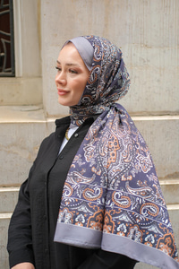 Etnik Desen Soft Şal Gri