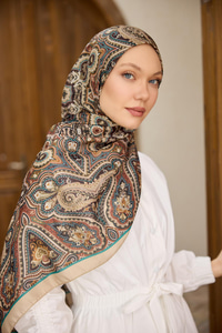 Etnik Desen Soft Şal Hardal