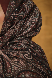 Etnik Desen Soft Şal Kahverengi