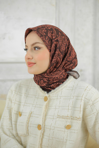 Etnik Desen Soft Şal Kiremit