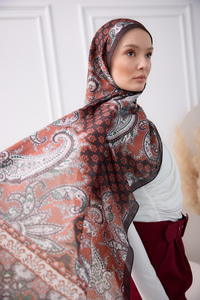 Etnik Desen Soft Şal Kiremit