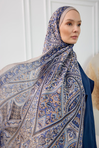 Etnik Desen Soft Şal Koyu Bej