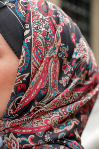 Etnik Desen Soft Şal Lacivert