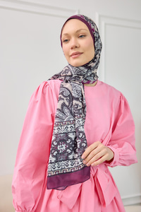 Etnik Desen Soft Şal Mor