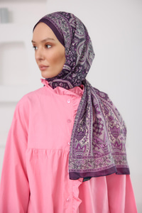 Etnik Desen Soft Şal Mor