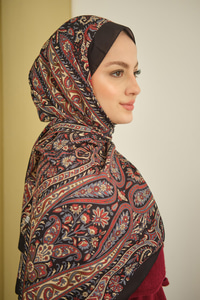 Etnik Desen Soft Şal Siyah