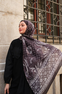 Etnik Desen Soft Şal Siyah