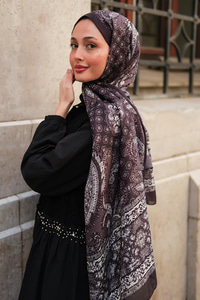 Etnik Desen Soft Şal Siyah