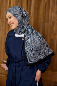 Etnik Desen Soft Şal Siyah