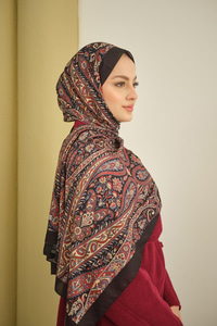 Etnik Desen Soft Şal Siyah