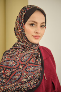 Etnik Desen Soft Şal Siyah