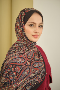 Etnik Desen Soft Şal Siyah