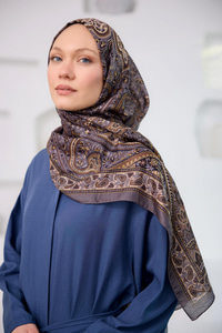 Etnik Desen Soft Şal Taba