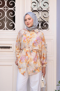 Etnik Desenli Gömlek Pembe