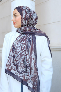 Etnik Desenli Şal Antrasit