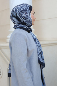 Etnik Desenli Şal Siyah