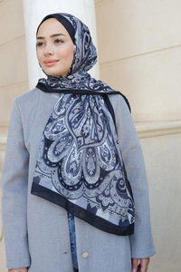 Etnik Desenli Şal Siyah