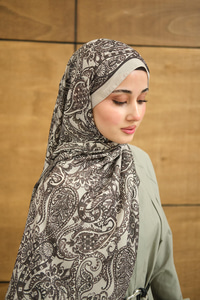 Etnik Yaprak Desen Şal Taş